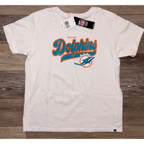 NWT Women's Miami Dolphins New Era Tee - Large - White - Picture 1 of 5